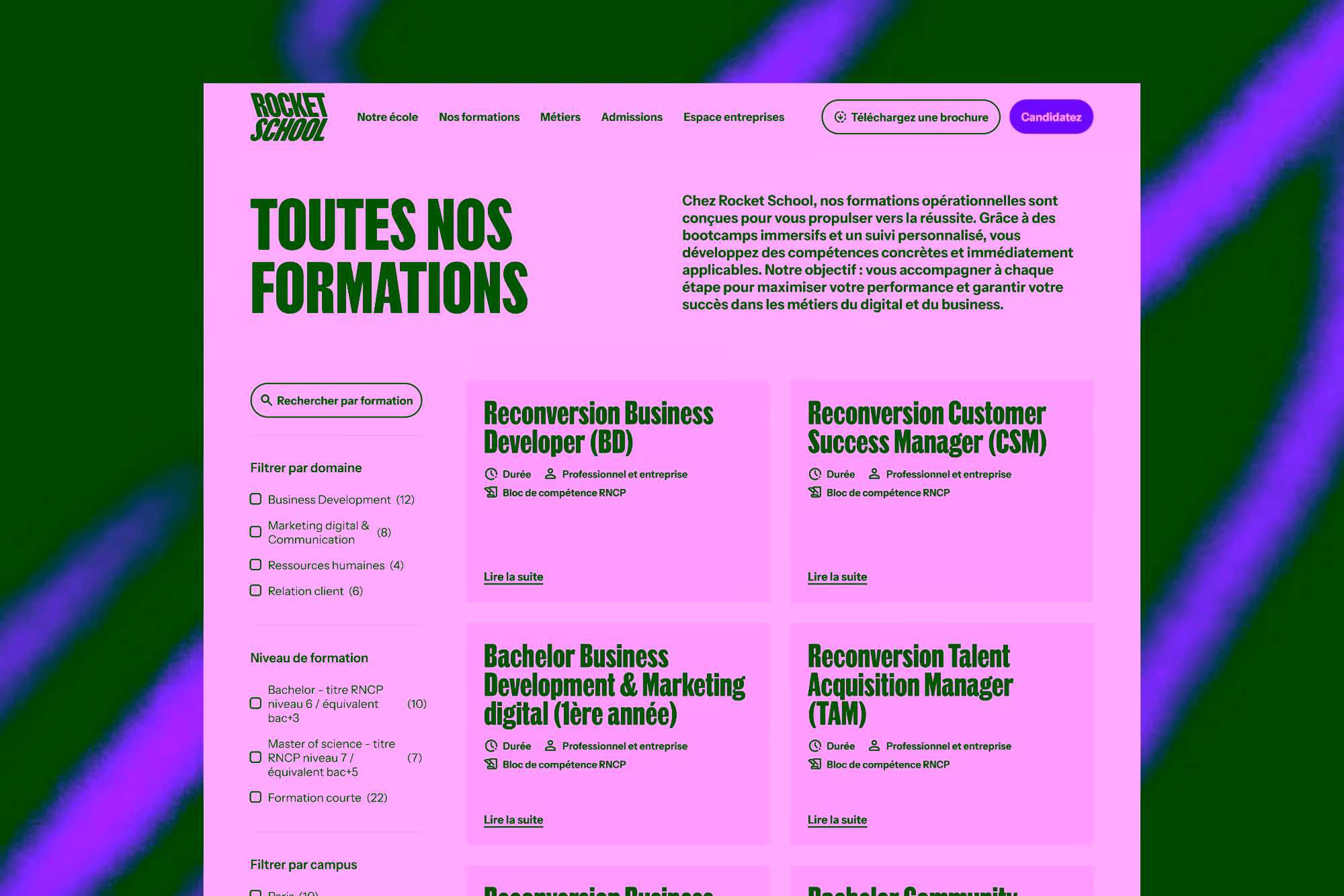 Aperçu du projet 'Rocket School n°2'