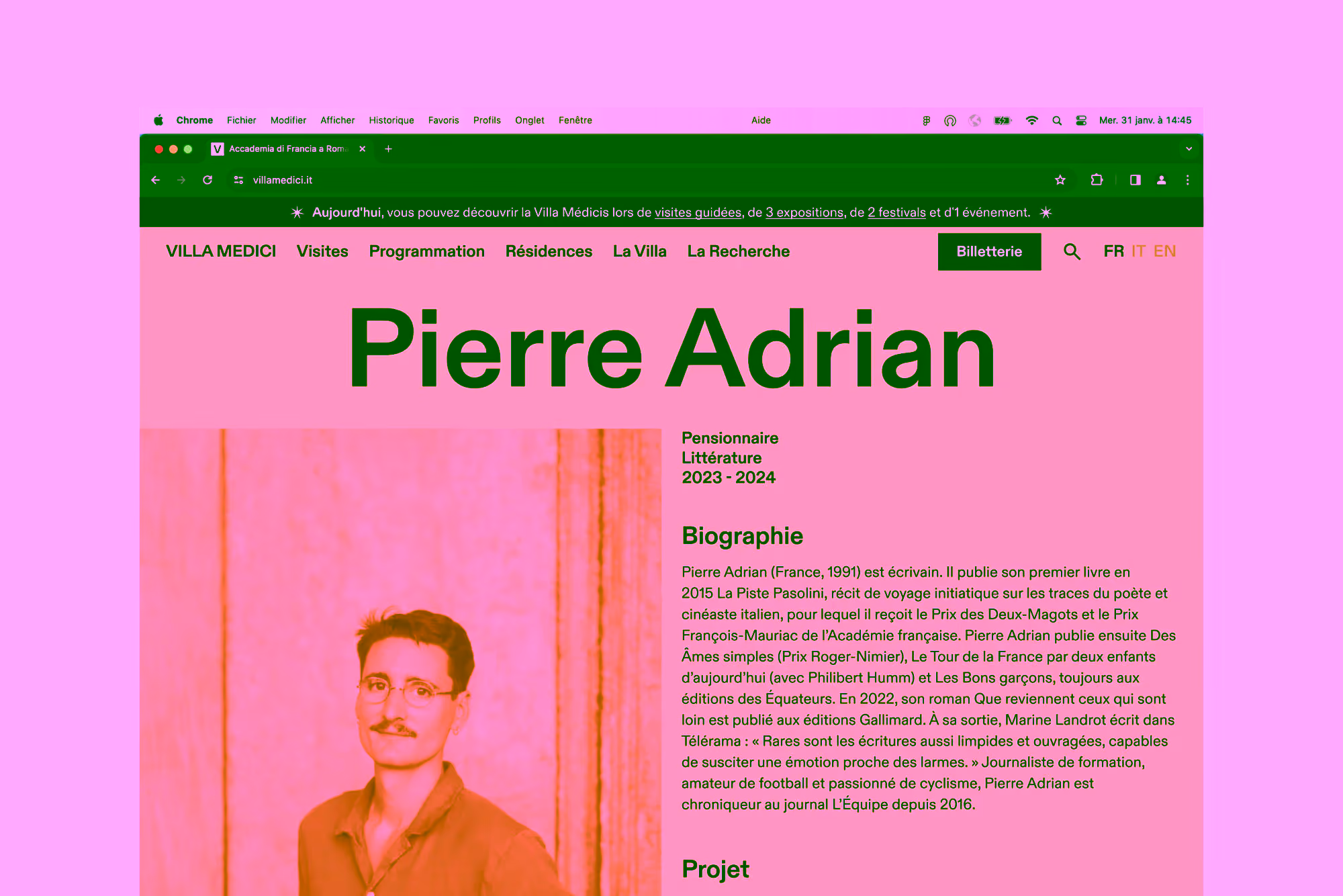 Aperçu du projet 'Villa Médicis n°2'